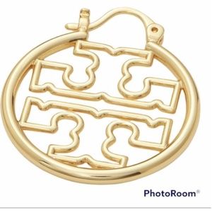 Tory Burch Gold Miller Wire Small Hoop Earrings